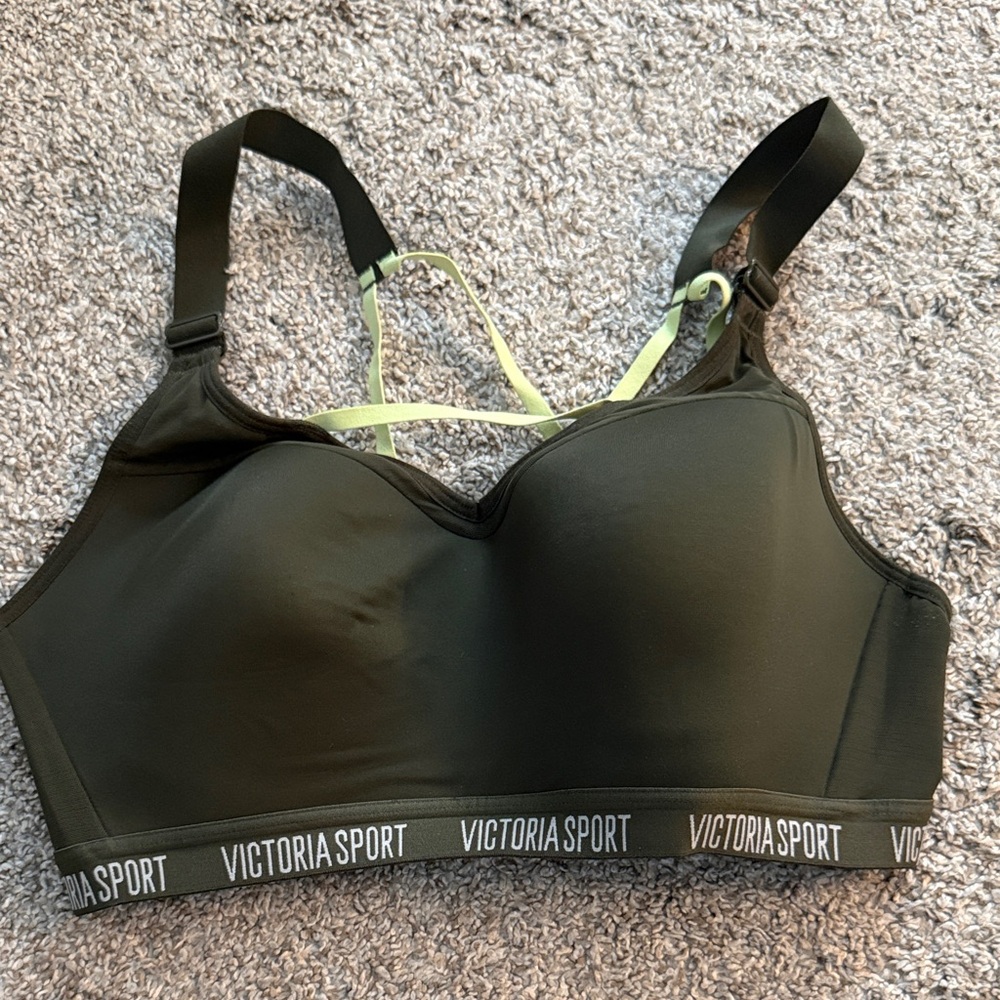 Women's dark green Sports Bra